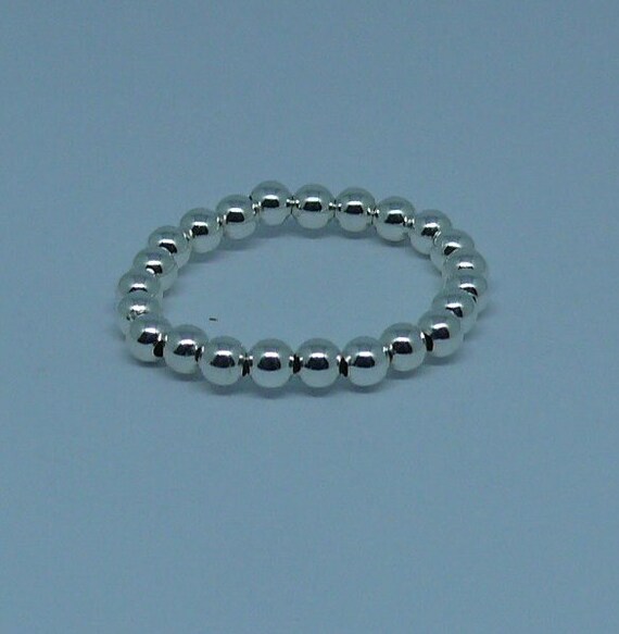 3mm Sterling Silver Beaded Ring