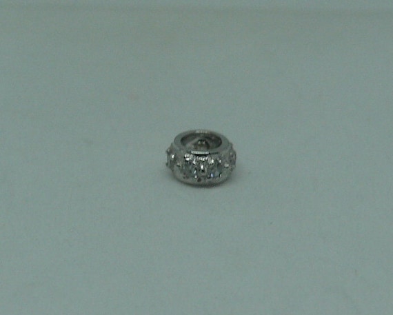 5mm Rondel with 14k White Gold and Diamonds 0.05 ct