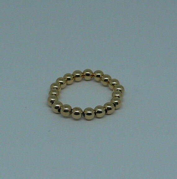 3mm 14k Gold Filled Beaded Ring