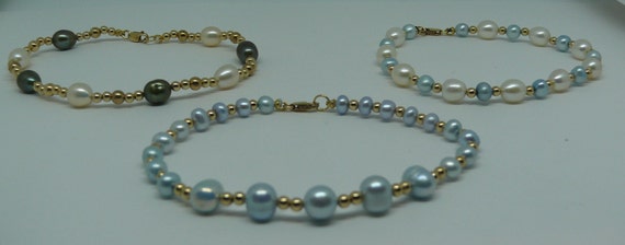 Freshwater Pearl III Bracelet Set with 14k Gold Filled Beads & Clasp