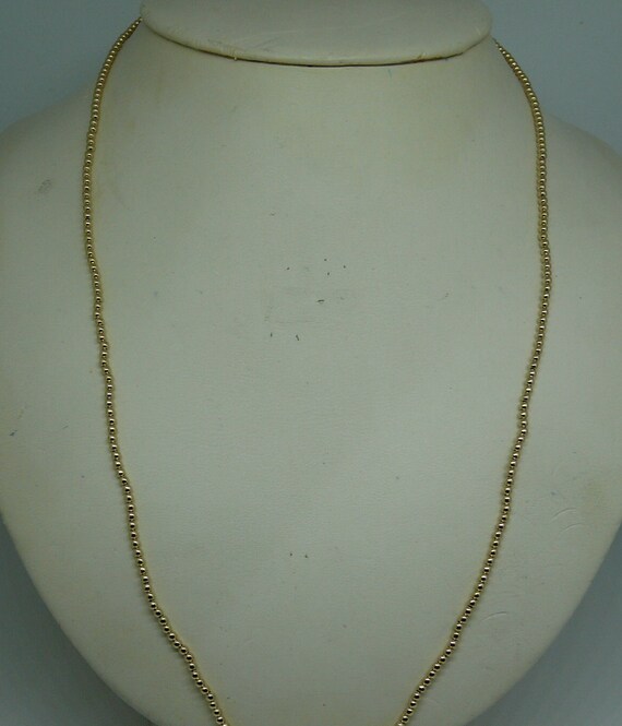 2mm 14k Gold-Filled Beaded Necklace 20" Long