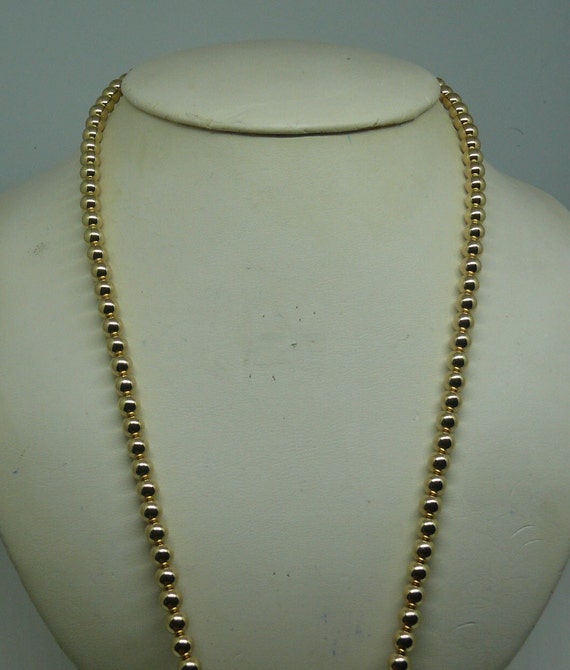 5mm 14k Gold-Filled Beaded Necklace 30" Long