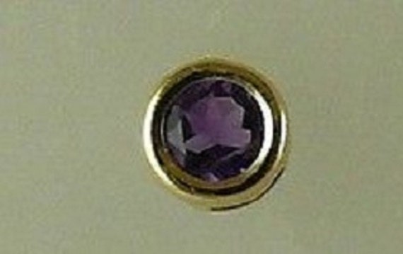 Amethyst 0.48ct Earring 14k Yellow Gold