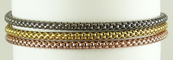 Pink, Black and Gold Bracelet set in Sterling Silver