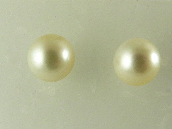 South Sea Pearl Earring Stud 14k Yellow Gold