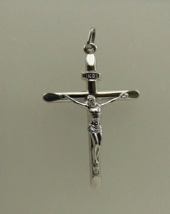 Cross Pendant 14k White Gold