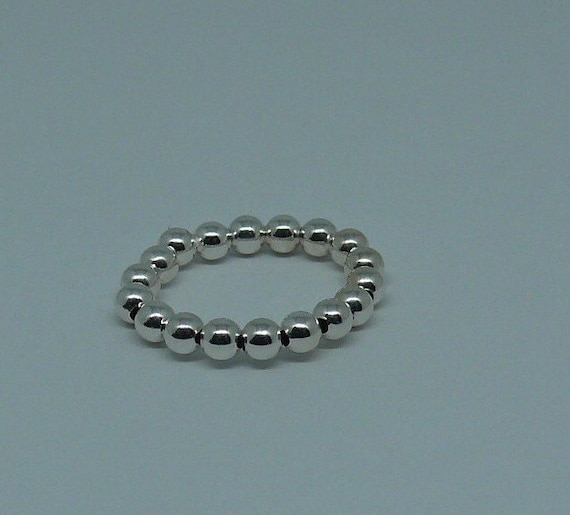 3mm Sterling Silver Beaded Ring