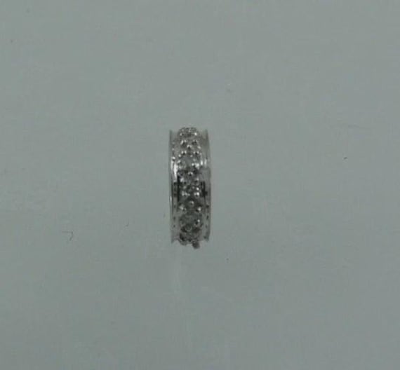 Diamond 0.05ct Rondel 14k White Gold 7 MM