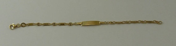 ID Bracelet 14k Yellow Gold 6 1/4 Inches
