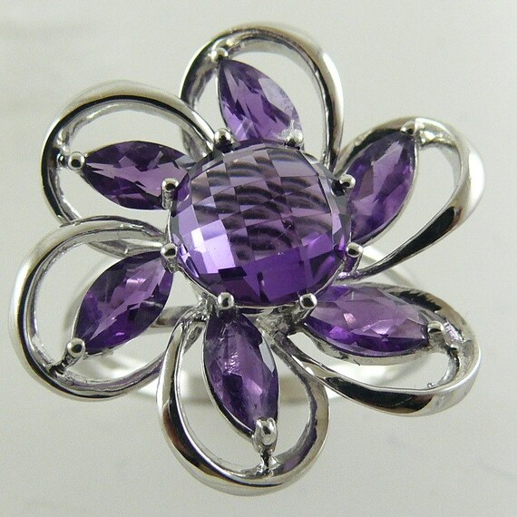 Amethyst Ring 2.88ct - 14k White Gold