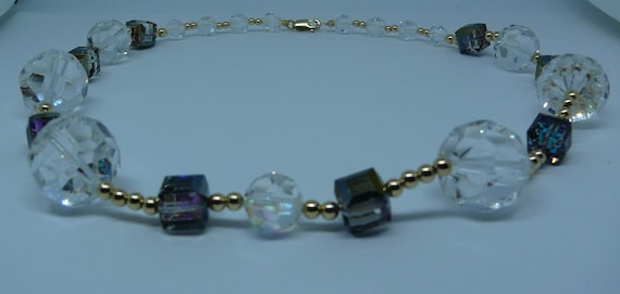 Austrian Crystal with 14k Gold Filled Beads and Lobster Lock
