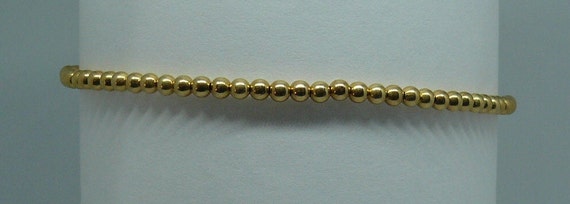 3mm 14k Gold Filled Beaded Anklet 8 1/2" Long