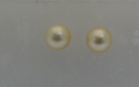 South Sea Light Gold 11.8 mm Pearl Stud Earring 14k Yellow Gold