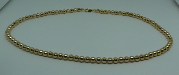 5mm 14k Gold-Filled Beaded Necklace 18" Long