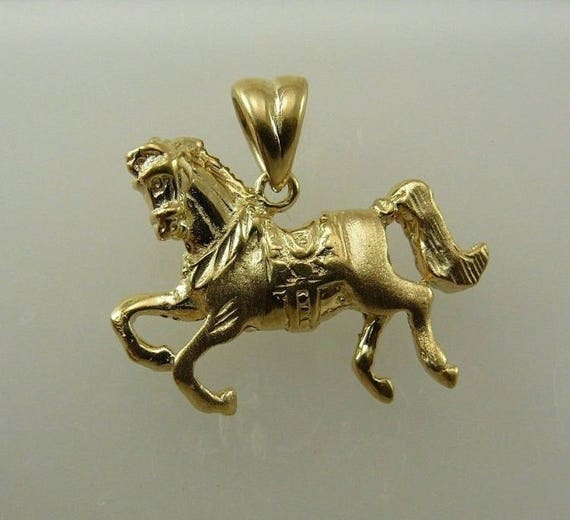 Horse Pendant 14k Yellow Gold