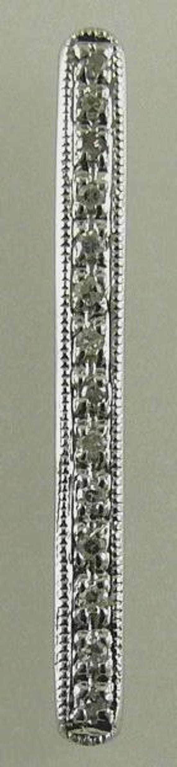 Diamonds Spacer 14k White Gold 25 x 2.4 MM
