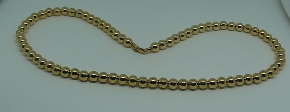 7mm 14k Gold-Filled Beaded Necklace 20" Long