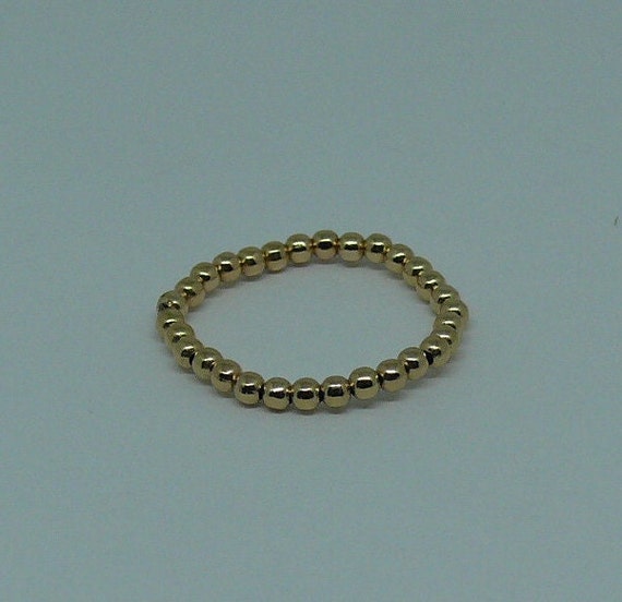 2mm 14k Gold Filled Beaded Ring