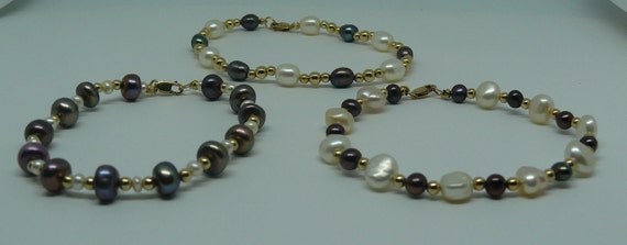 Freshwater Pearl III Bracelet Set with 14k Gold Filled Beads & Clasp