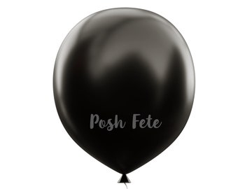 Ballons noirs chromés - 12, 25, 50 paquets, 12" | Décorations d'un enterrement de vie de jeune fille, douche nuptiale, fête d'anniversaire, ballons de fiançailles en latex