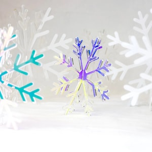 Acrylic snowflakes ,Christmas Decor, Christmas Tiered Tray, Winter Decor, Seasonal Tiered Tray, Tiered Trays, Snowflake decor