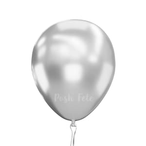 Globos cromados plateados - Paquete de 12, 25 y 50, 12&quot; / Decoraciones para despedidas de soltera, fiestas de cumpleaños, compromisos, globos de látex