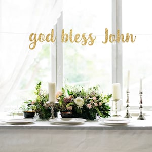 God Bless Banner, Boy Baptism Banner, First Communion Banner, Baptism banner, , First Communion Decoration, Baptism Decor,
