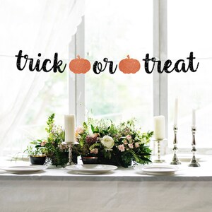 Trick or Treat Banner, Halloween Banner, Trick or Treat, Halloween Party, Birthday Party, Photo Prop, Halloween Decors, Party Decors