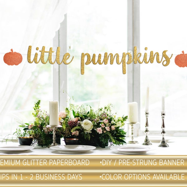 Little Pumpkins Banner, Little Pumpkin Decorations, Little Pumpkins Baby Shower, Little Pumpkins Birthday Decor