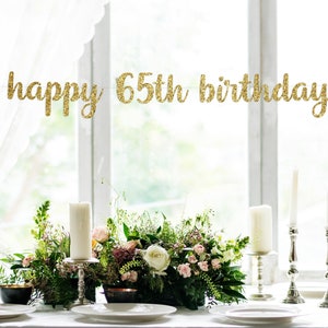 happy 65th birthday banner, 65th birthday party, 65th birthday gift, 65th birthday sign, happy 65th, 65th party decor, 65th birthday, 65th