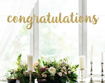 Congratulations Banner | Congratulations Sign | Engagement Party Decorations | Engagement Party Banner | Bridal Shower Decoration | Congrats