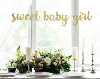 Sweet Baby Girl banner, Baby Shower Banner Girl, Baby Shower Girl Decorations,, Baby Shower Theme | Baby Girl Banner | Sprinkle Decoration
