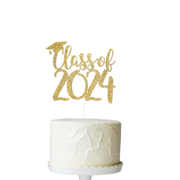 Class of 2024 Graduation cake topper, Class of 2024 Cake Topper,  2024 Graduation Party Decorations, Senior 2024 Party Decor