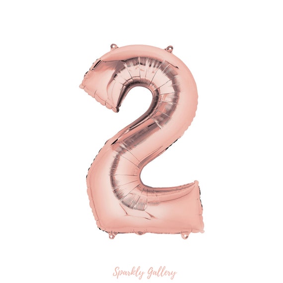 Number 2 sales balloon pink