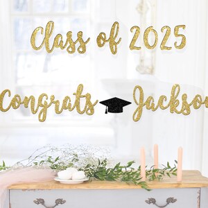 Custom 2025 Graduation Decorations, Class of 2025 Grad, Graduation Party Decor, Class of 2025 Banner Personalized