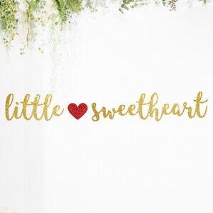 Little Sweetheart Banner, Valentinstag Geburtstagsbanner, Valentinstag Geburtstagsdekoration, Dekoration für die erste Geburtstagsparty