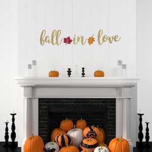 Fall in Love banner, fall bridal shower, fall banner, fall in love, fall wedding, weddings, glitter banners, Bridal shower decoration