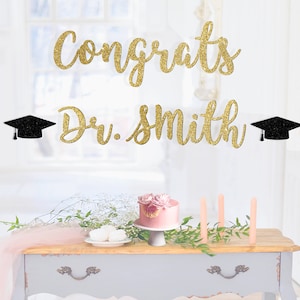 Personalized Medical school graduation banner, med school graduation decorations, class of 2024 Congrats Dr Personalized