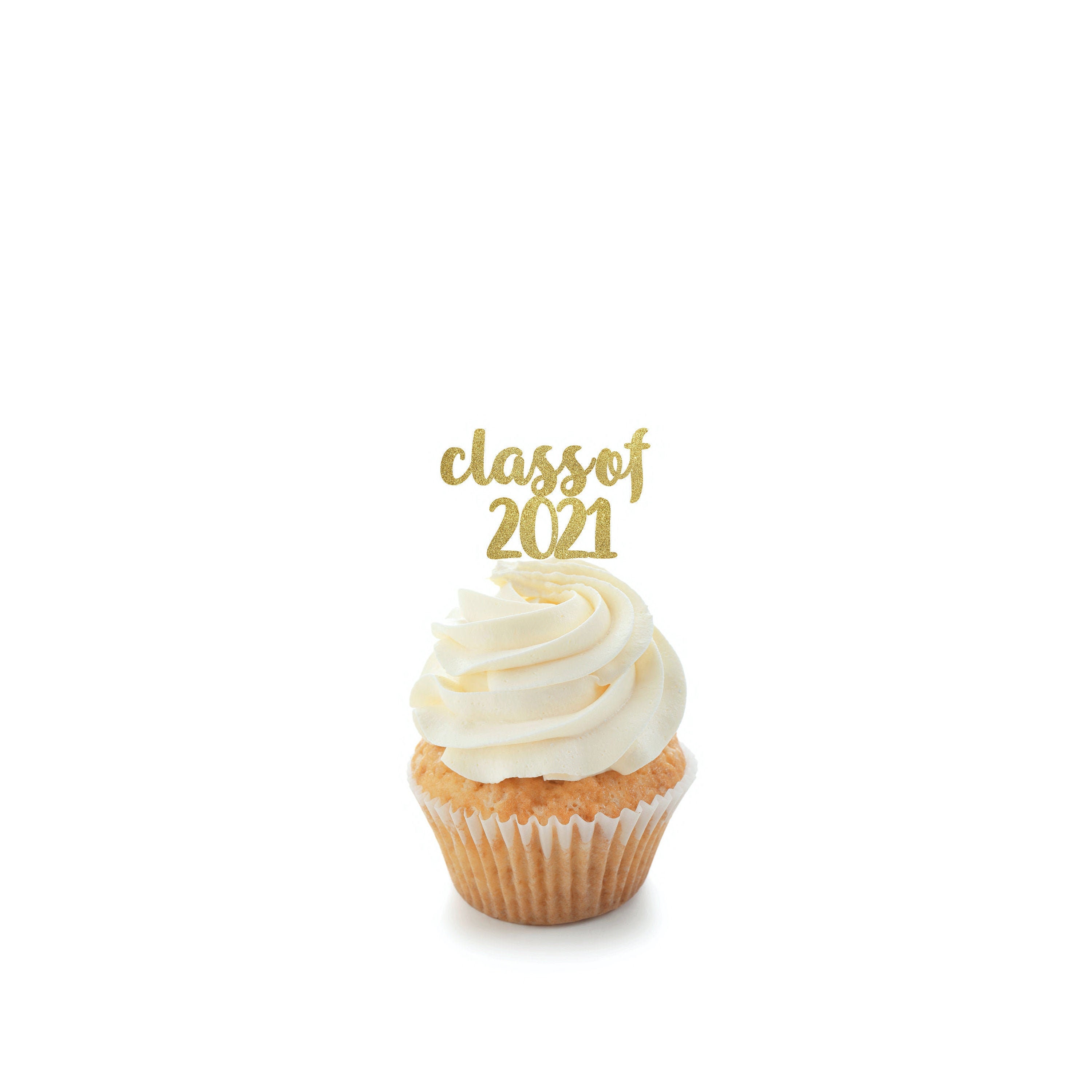 Custom NAME Graduation Class of 2021 Cupcake Toppers Graduation Any