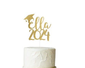 Custom 2024 Graduation cake topper, Class of 2024 Cake Topper,  2024 Graduation Party Decorations, Senior 2024 Party Decor, personalized