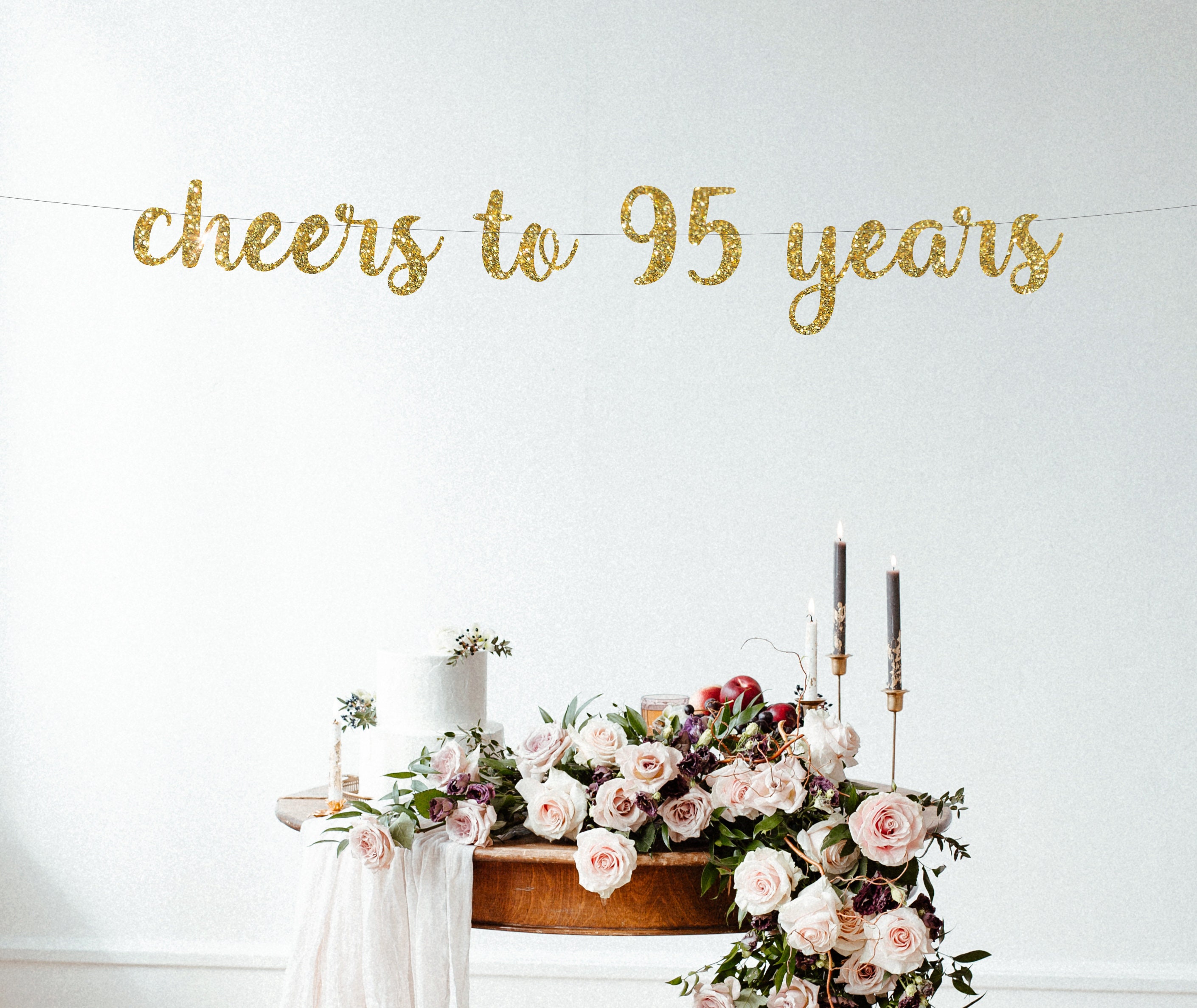 Cheers to 95 Years banner 95th Birthday Banner 95th | Etsy