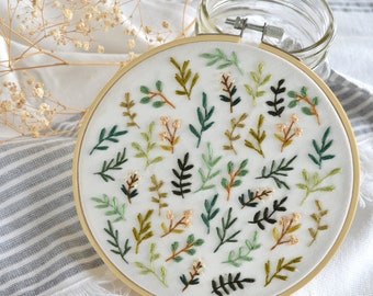 Botanical Embroidery Hoop Art, Hand Embroidery Art, Handmade Embroidery Hoop Art, Embroidery Wall Art, Home Decor