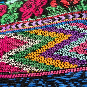 Mayan Carpet Bag large embroidered Mexican folk art traditional woven overnight travel Mayan blouse handmade image 3