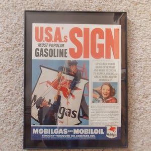 Saturday Evening Post-Mobil Gas Advertisement