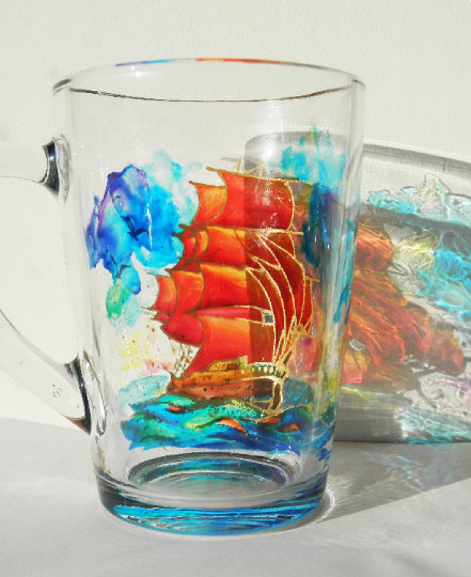 Ship tea cup Clipper Ship Coffee Mug Coffee Cup with Name or Etsy España