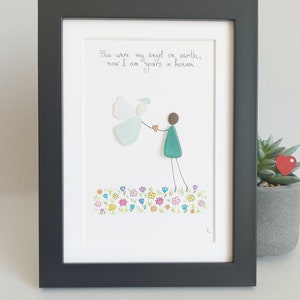 Sea Glass Angel, Sea Glass Art, Angel Lover Gift, Memories Gift, Birthday Gift for Her, Sentimental Gift