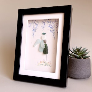 Sea Glass Angel, Colorful Art House, Art Angel, Angel Lover Gift, Memorial Gift, Sentimental Gift