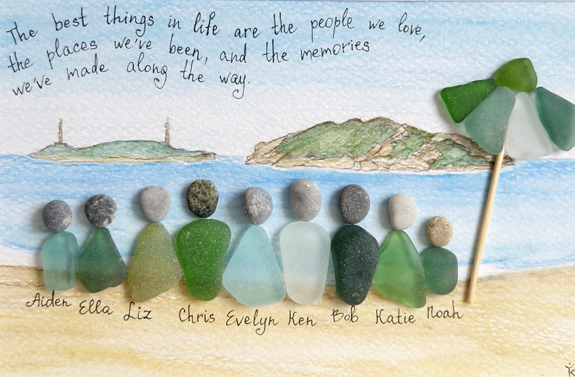Atlantis Ocean Sea Glass Picture, Custom Good Harbor Beach, Gloucester ...
