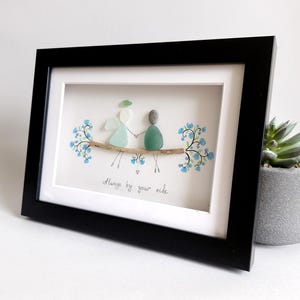 Sea Glass Angel, Sea Glass Art, Angel Lover Gift, Memories Gift, Always by your side, Sentimental Gift