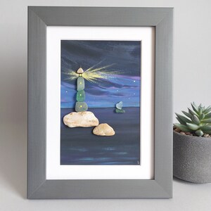 Sea Glass Lighthouse, Hand Made Sea Glass Lighthouse, Lighthouse Sea